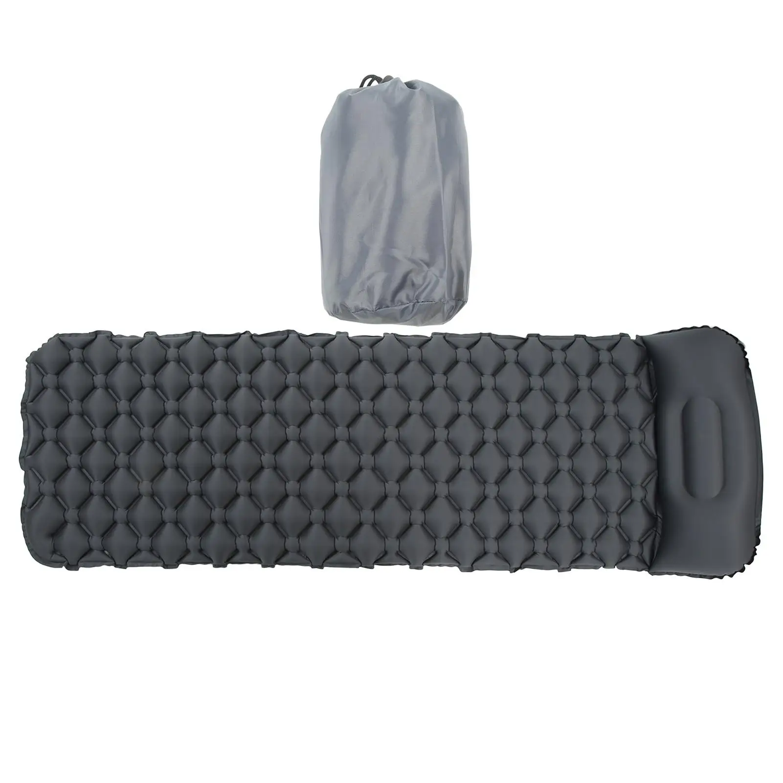 

Camping Sleeping Pad with TPU Coating Two Way Inflation Arc Pillow Inflatable Mat for single Person Outdoor Use