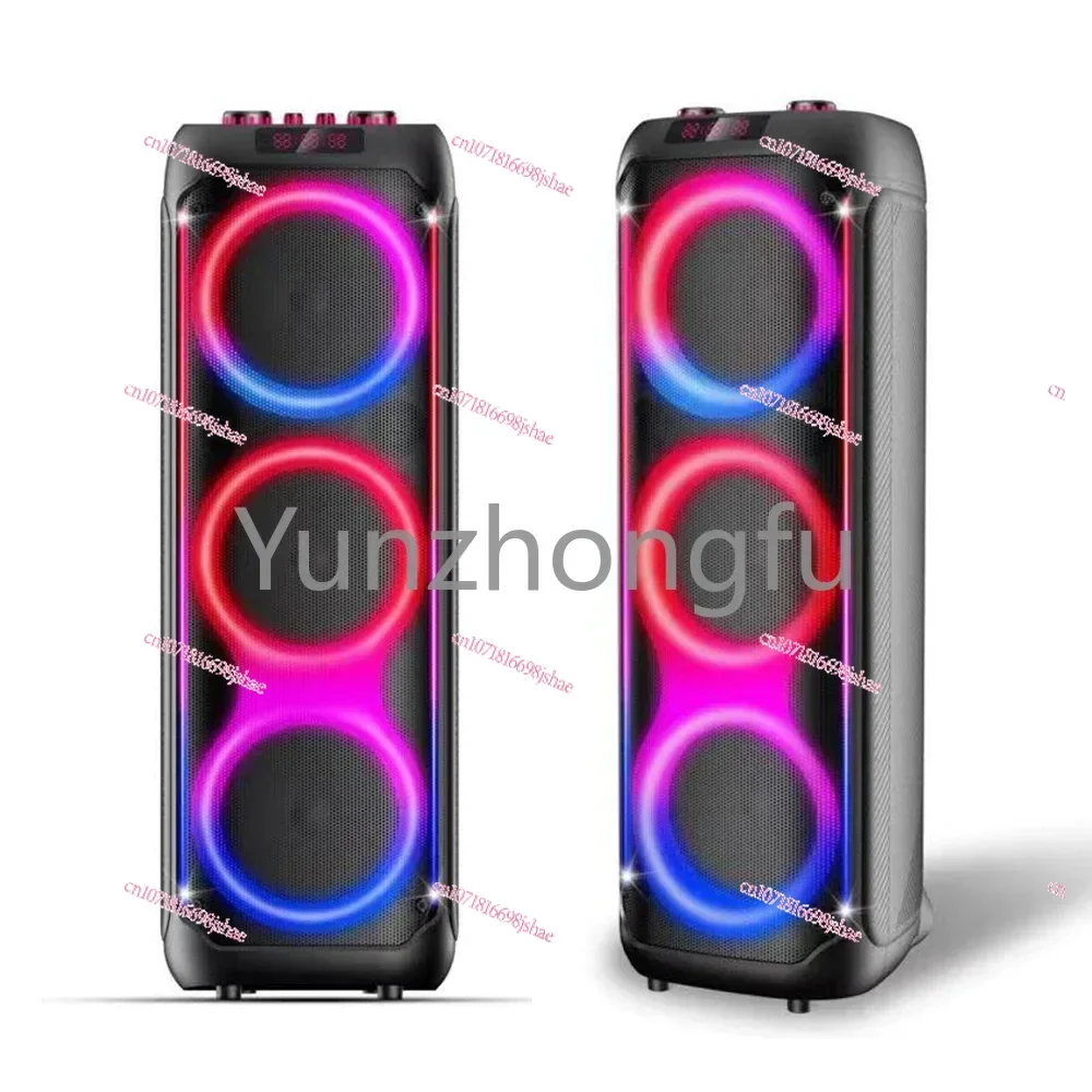 3x8 Inch High Power 8inch Sound Box Big Battery Blue Tooth Wireless Active Stage Trolley Outdoor Speakers