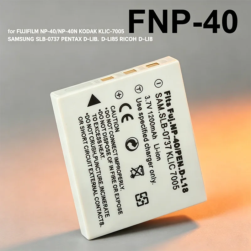 Camera Battery NP40 for Fujifilm NP-40 NP-40N F455 Samsung SLB-0737 Kodak Klic-7005 Pentax D-Li8 D-Li85 BenQ DLI-102 RICOH D-LI8