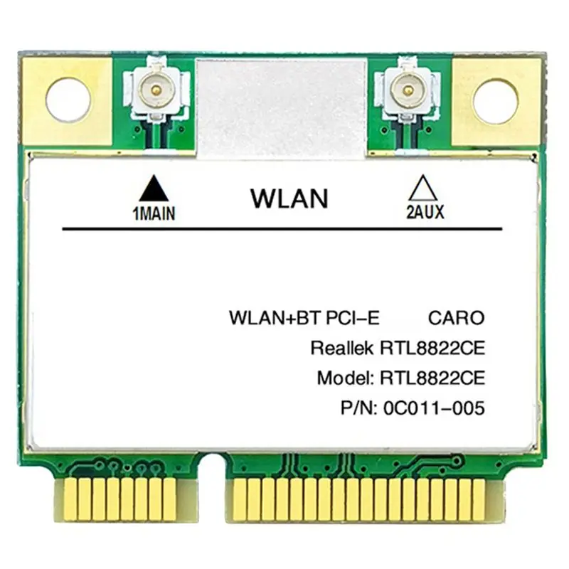 4X RTL8822CE Wifi Card+Antenna 1200Mbps 2.4G+5Ghz 802.11AC Network Mini Pcie BT5.0 Support Laptop/PC Windows 10/11