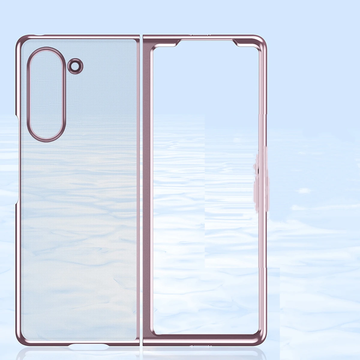 Роскошный гальванический чехол для Samsung Galaxy Z Fold 7, 6, 5, 4, 3, 5G, складной экран, гальванический ПК, прозрачный защитный чехол