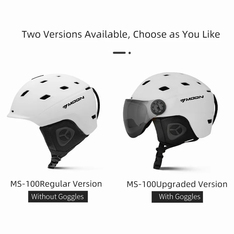 MOON Snow Visor de Formación Integrada, equipo de protección de seguridad con gafas, casco de esquí, deportes al aire libre, Invierno