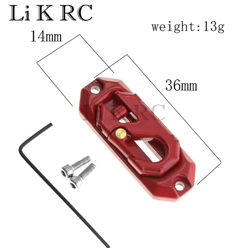 Metal Winch Control Mount Hawse Fairlead and Hook for 1/10 RC Remote Control Crawler Car Accessories Truck Spare Parts