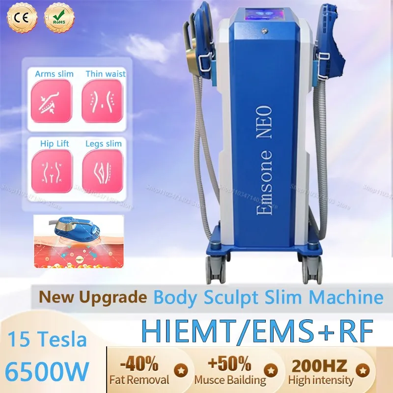 15 Tesla 6500W Body Sculpting Machine 200Hz Emsone NEO Muscle Stimulator  RF HIEMT Ems Body Slimming Device