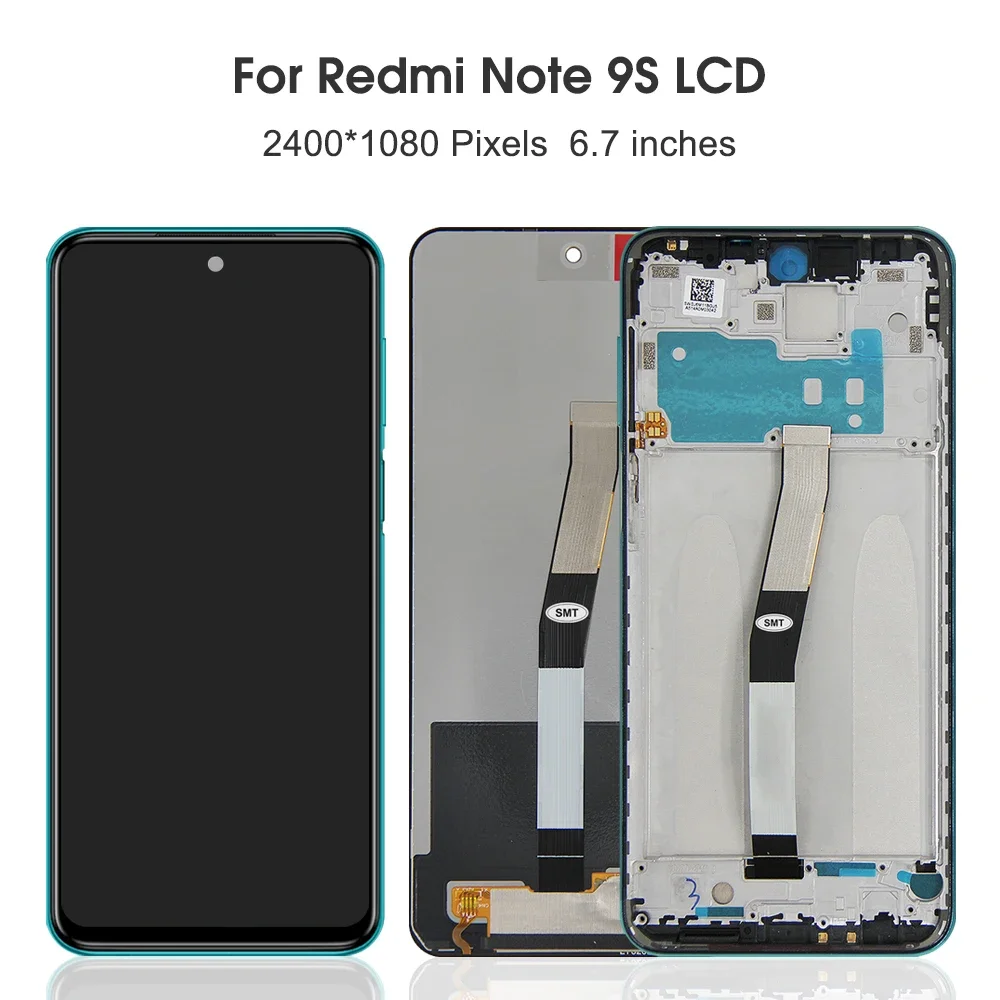 6.67\'\'For Xiaomi Redmi Note 9S For  Redmi Note 9 Pro M2003J6A1G LCD Display Touch Screen Digitizer Assembly Replacement