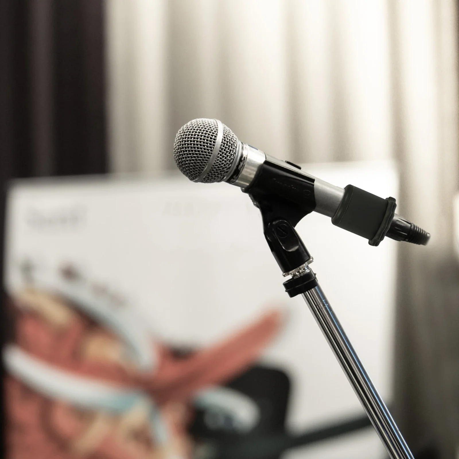 

6Pcs Microphone Bottom Rod Sleeves Skidproof Silicone Anti Drop Cover for Handheld Mic Bar Stage Ktv Performance