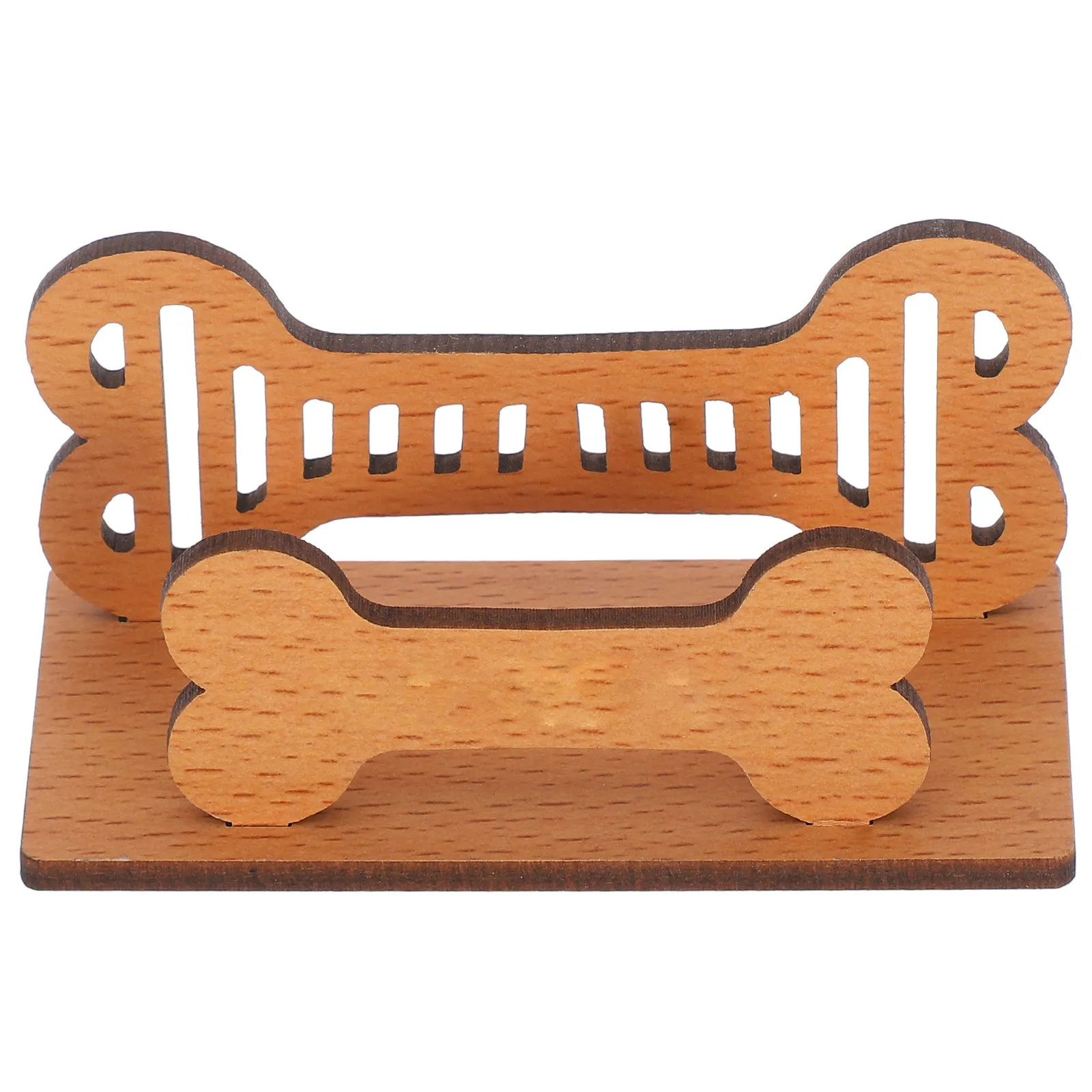 Wood Business Card Holder Large Capacity Smooth Glossy Surface Compact Office Table Card Stand Desk Organizer Display Rack