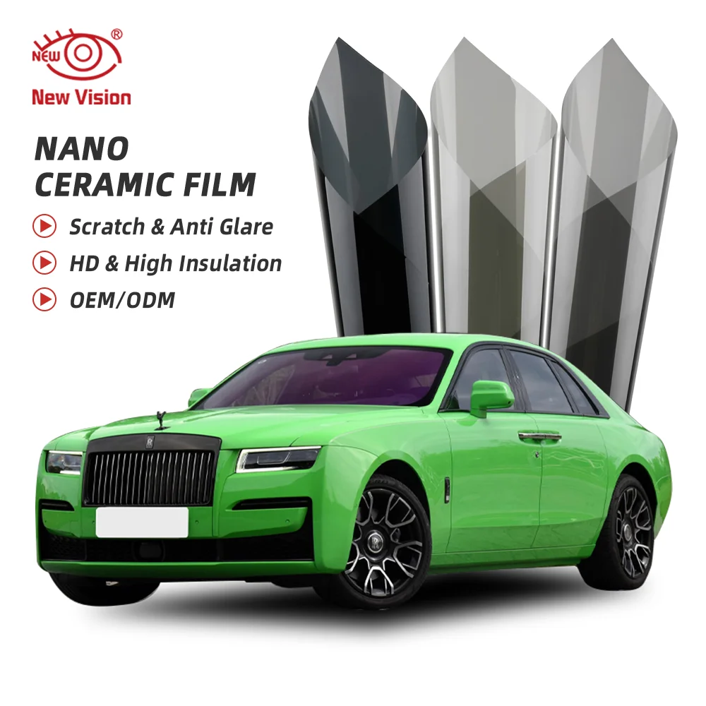 50cmX8m IRR100% TSER 80% HD Nano Ceramic Car Window Films High Rejection Tint Home Glass Solar UV Sun Protection Sticker Foils