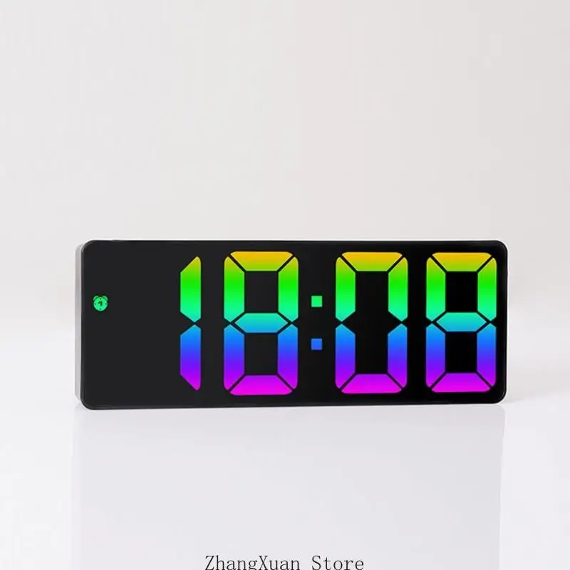Digital Wall Clock Large Display,Alarm Clock with Temperature,Date Desk Clock 3XUF