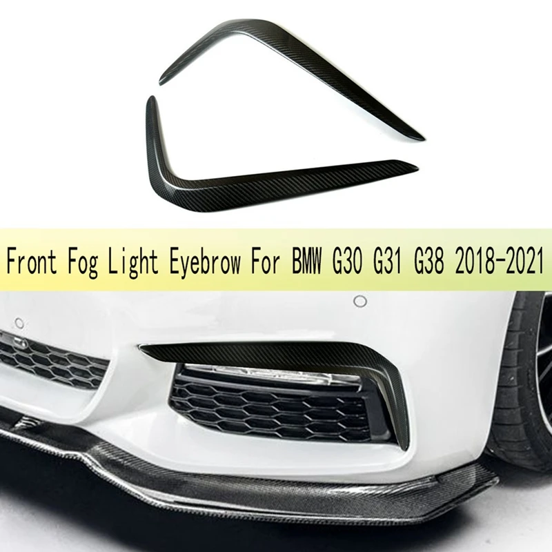 

2PCS Front Bumper Lip Splitter Body Kit Fog Light Eyebrow Parts Accessories For BMW G30 G31 G38 2018-2021
