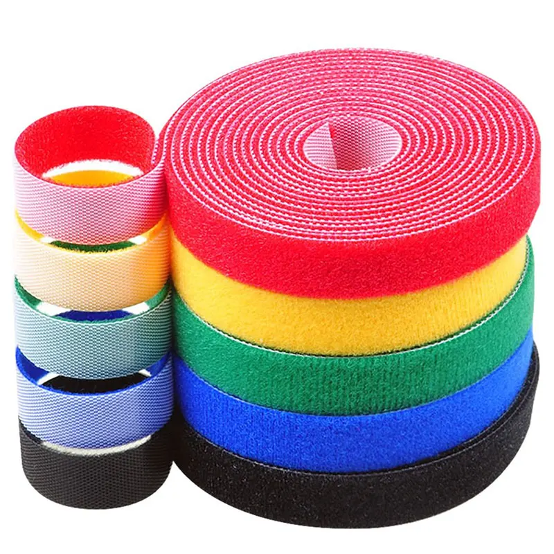 5M/Rolle 10/15/20/25/30/50mm Doppelseitiges Klettband Wiederverwendbares Befestigungsband Kabelbinder für DIY Heim Büro Kabelbündelung – Detail 6
