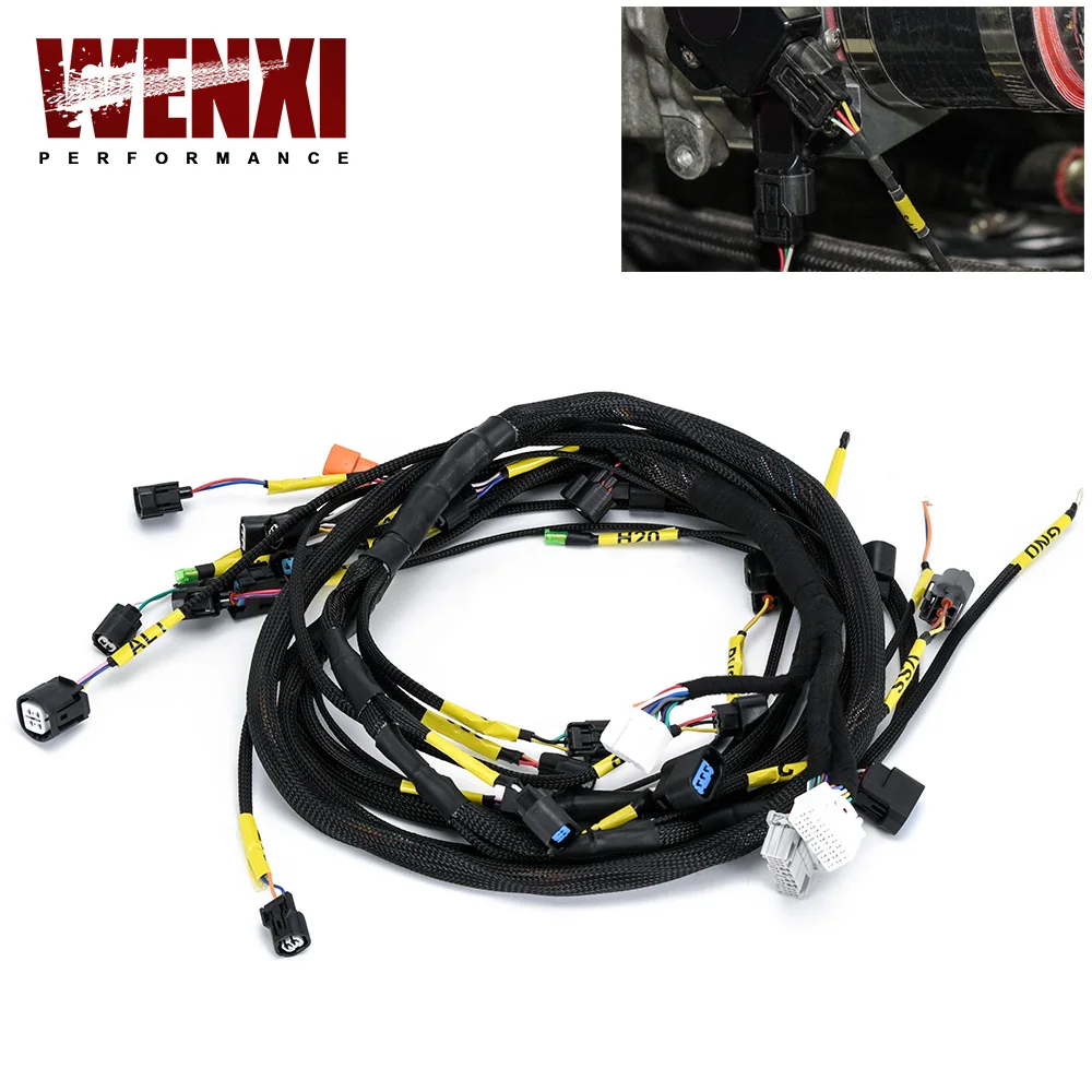 K20 K24 K-Series Tucked Engine Harness For Honda Acura K-Swap Integra CRX EK EG Civic EP3 01-05 RSX 02-04
