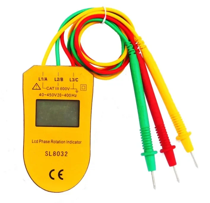 

SL-8032 Измеритель последовательности фаз/трехфазный измеритель фазы с цифровым дисплеем переменного тока/тестер последовательности фаз с цифровым ЖК-дисплеем