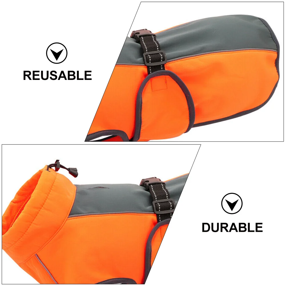 

1Pcs Warm Reflective Dog Jacket Waterproof Polyester Pet Coat Autumn Winter Raincoat for Daily Walking Outdoor Sports