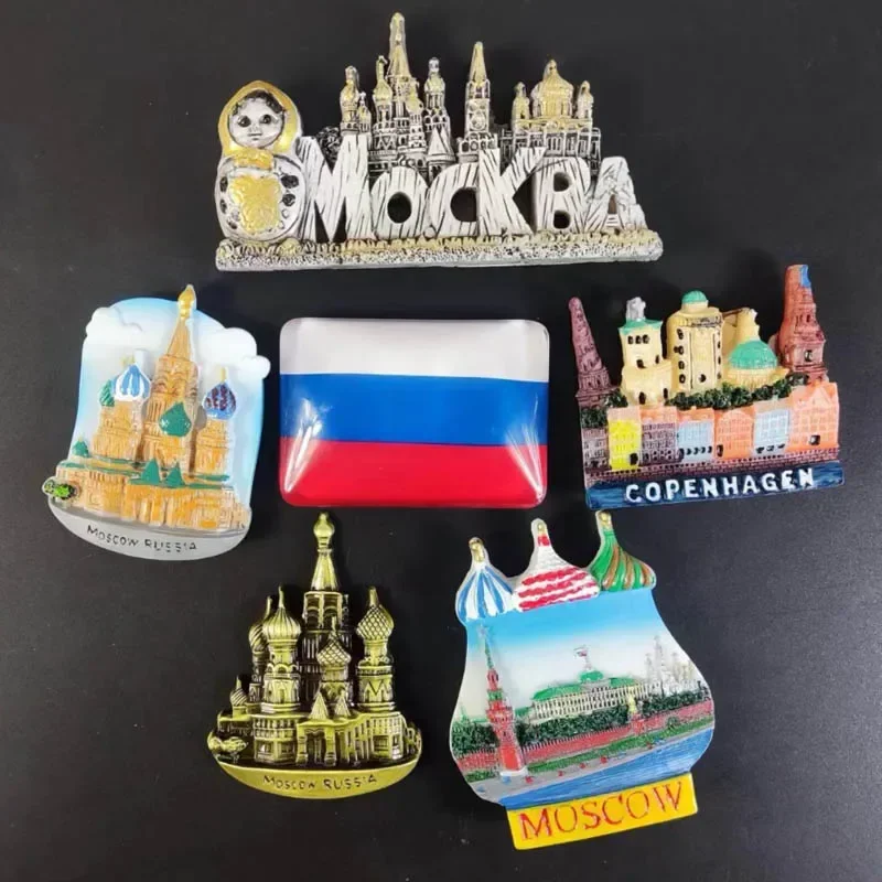 

Russian Tourist Souvenir for Home Decor, Moscow Refrigerator Magnet, Kids Fridge Sticker, Travel Souvenir, Moscow