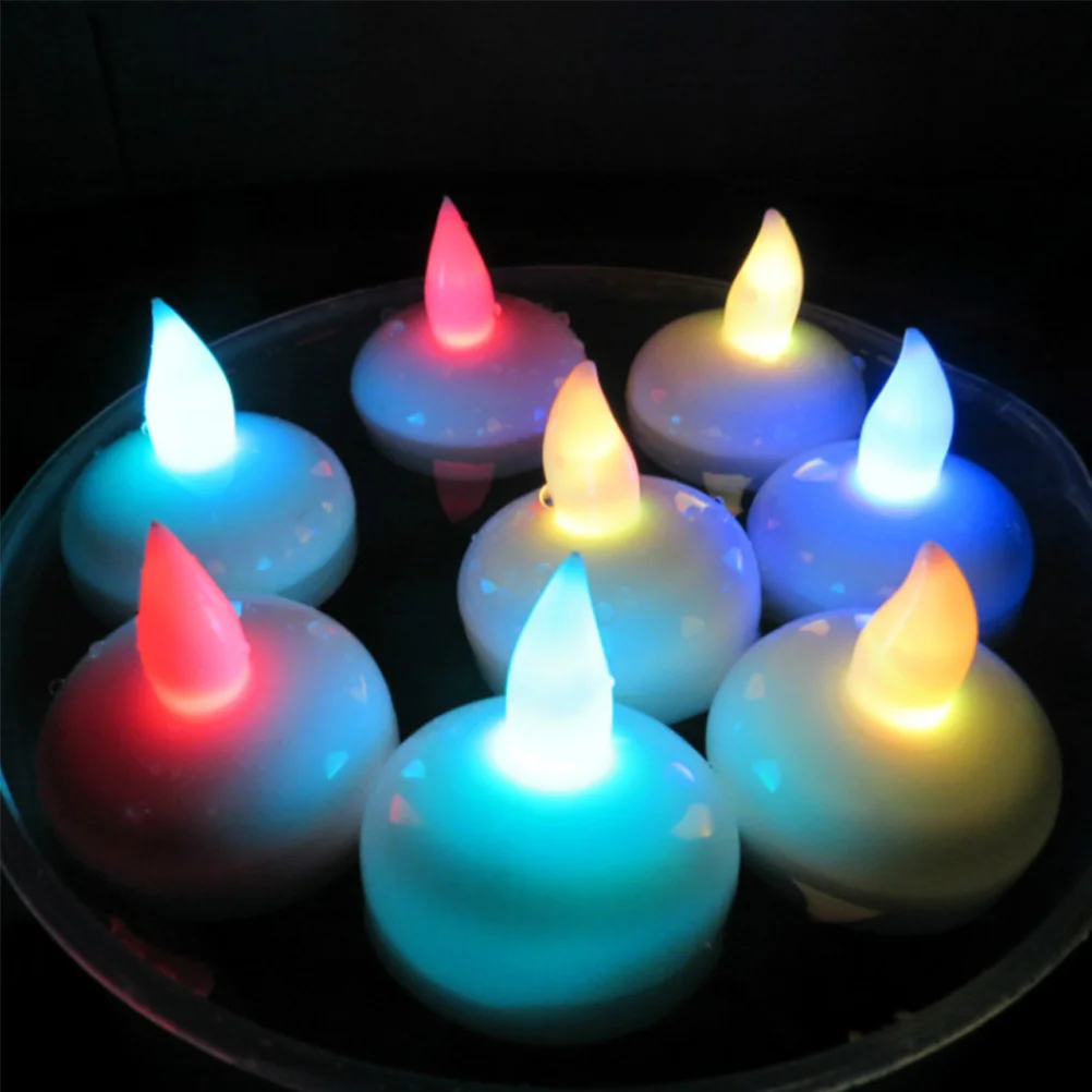

2Pcs Waterproof Floating Candles LED Lights Floating Lamps for Wedding Party Engagement Christmas Decoration