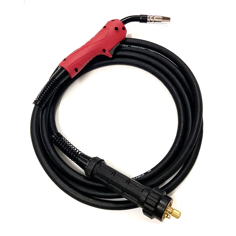 15AK MIG Welding Torch 3 / 5 Meters European Connector Air Cooled Binzel Type CO2 MAG Welder Gun for 180A Welding Machine