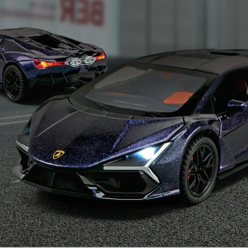 1:32 Lamborghini Revuelto Alloy Diecast Model Car Sound Light Children Toys Collection Hobbies Gifts With Boys Kids Present A893