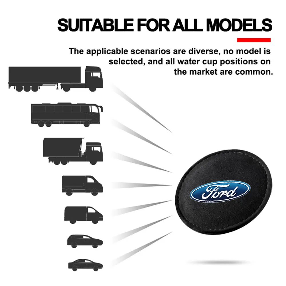 2 قطعة كوستر السيارة حامل أكواب الماء الداخلية حصيرة اكسسوارات لفورد فييستا التركيز 2 مونديو mk4 موستانج الحارس كوغا S-MAX العبور #4