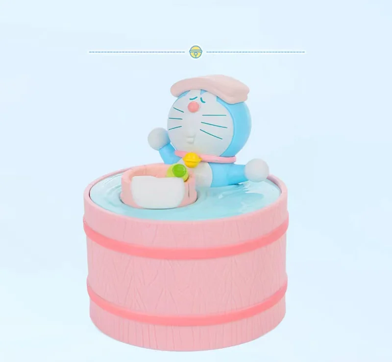 Original Doraemon Kawaii Anime Figure Robot Cat Japanese Bath Tub Humidifier Action Figure Cute Toys Gift