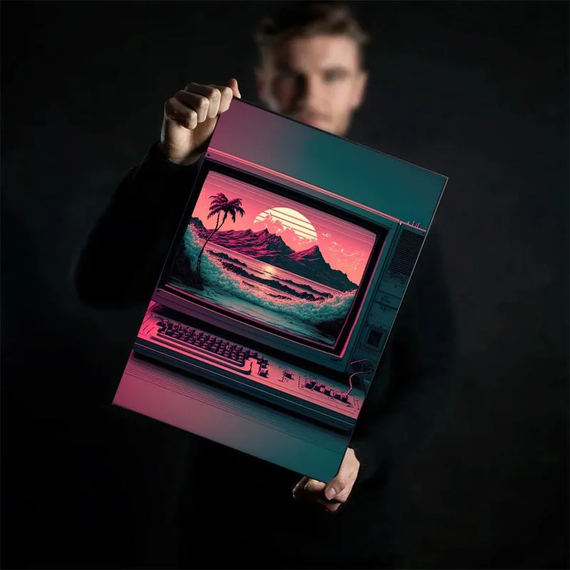 Punk Style Poster Synthwave Vaporwave Car Sunset Wall Art Modern Canvas Painting For Home Living Room Decor Pictures Prints - Image 4