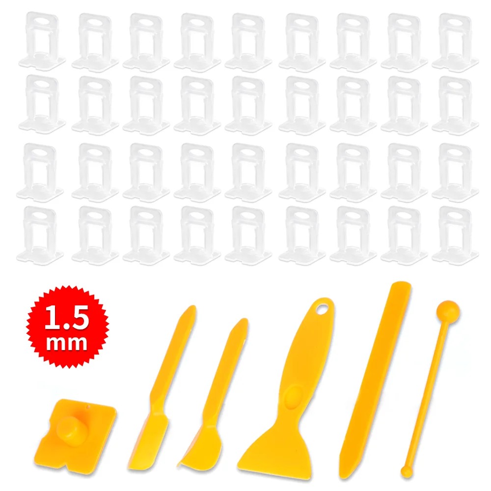 1000pc Tile Leveler With Seamstress Tools ABS Tile leveling device for leveling tile thick 3-15mm Tile leveler Construction Tool