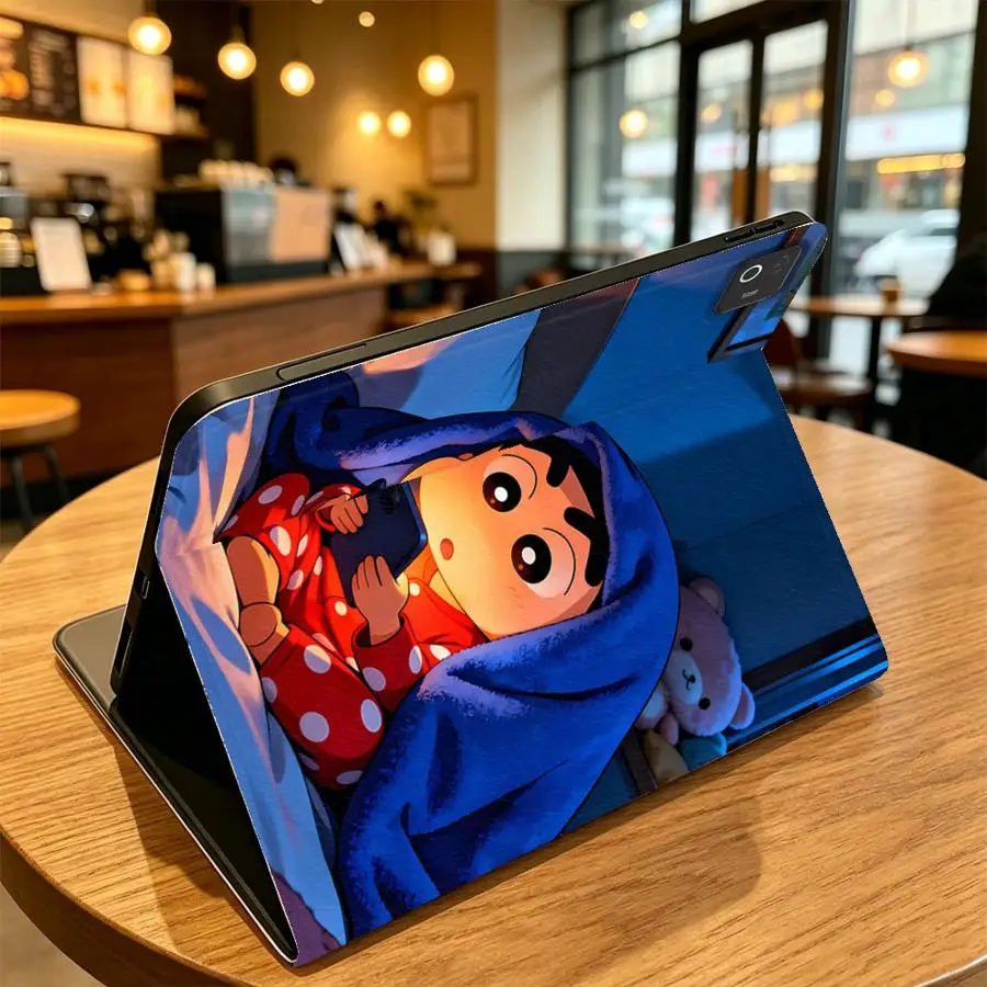 With Pencil Holder Case for Xiaomi Pad 5 6 7 8 Pro Redmi Pad SE K Pad 8.8 9.7 12.4 Inch Pad 6s Pro 7 Ultra Funny Shin-Chans 6