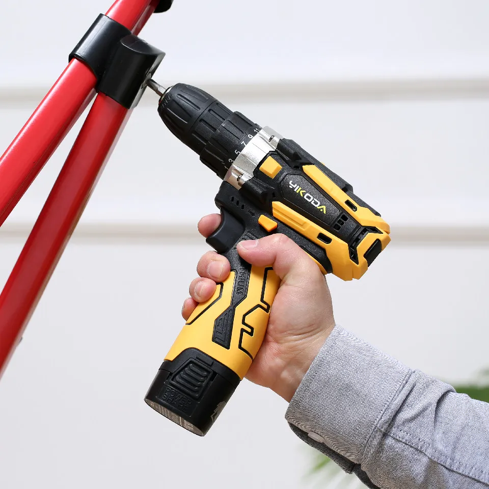 YIKODA 12/16.8/21V Elektro-schrauber Akku-bohrschrauber Zwei Geschwindigkeit Wiederaufladbare Lithium-Batterie Mini Fahrer Haushalt Power Tools