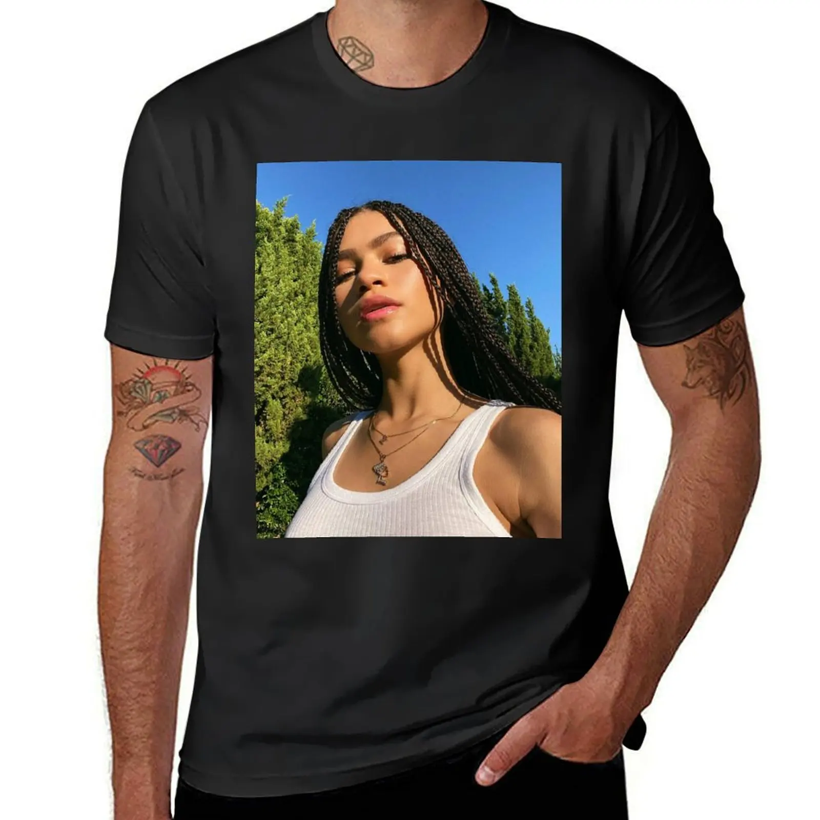 

zendaya T-Shirt Man t-shirt oversized t shirt baggy shirts men clothings