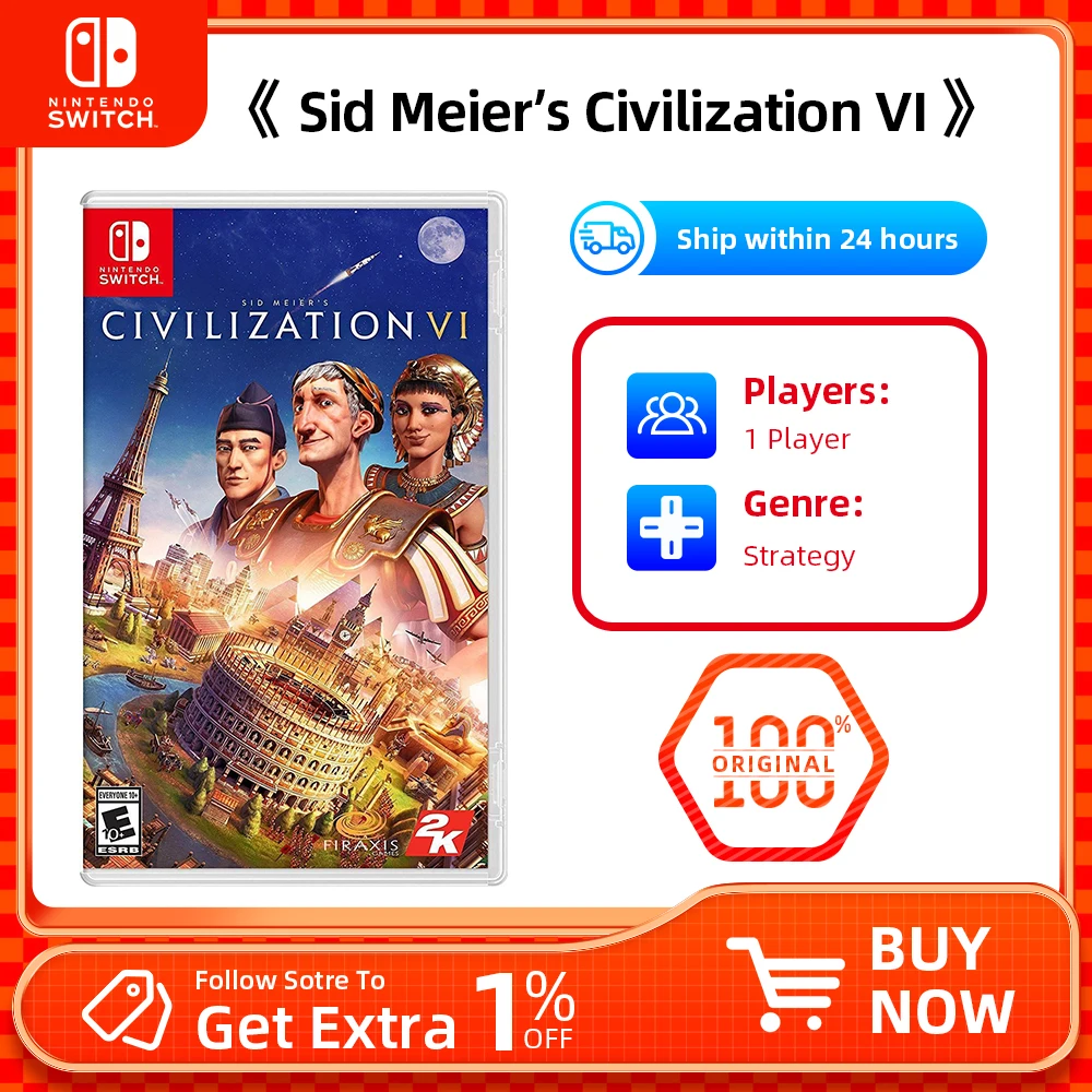 Nintendo Switch- Sid Meier S Beschaving Vi-Stander Editie-Games Cartridge Fysieke Kaart Tv Tafelblad Handheld
