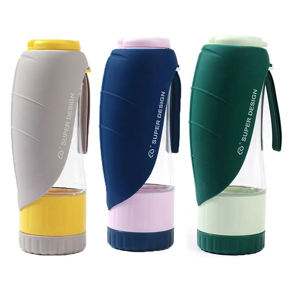 

Detachable Tritan+Silicone Dog Water Bottle Leak Proof Portable Pet Feeder Dual-use Folding Water Slot Dog Drinking Cup Cat