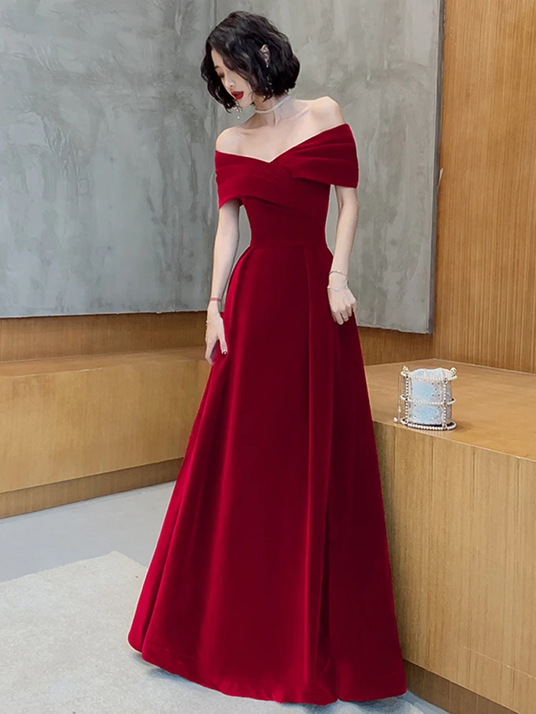 Lautaro Frühling langes Maxikleid Weinrot 4