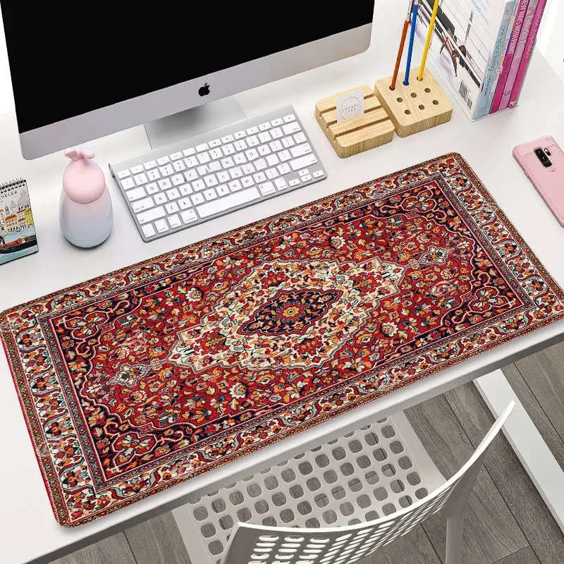 

Persian Rug Mouse Pad Textured Patterned Mousepads Large Gaming Desk Mats XxL Office Carpet Mat Rubber Mechanical Keyboard Pads