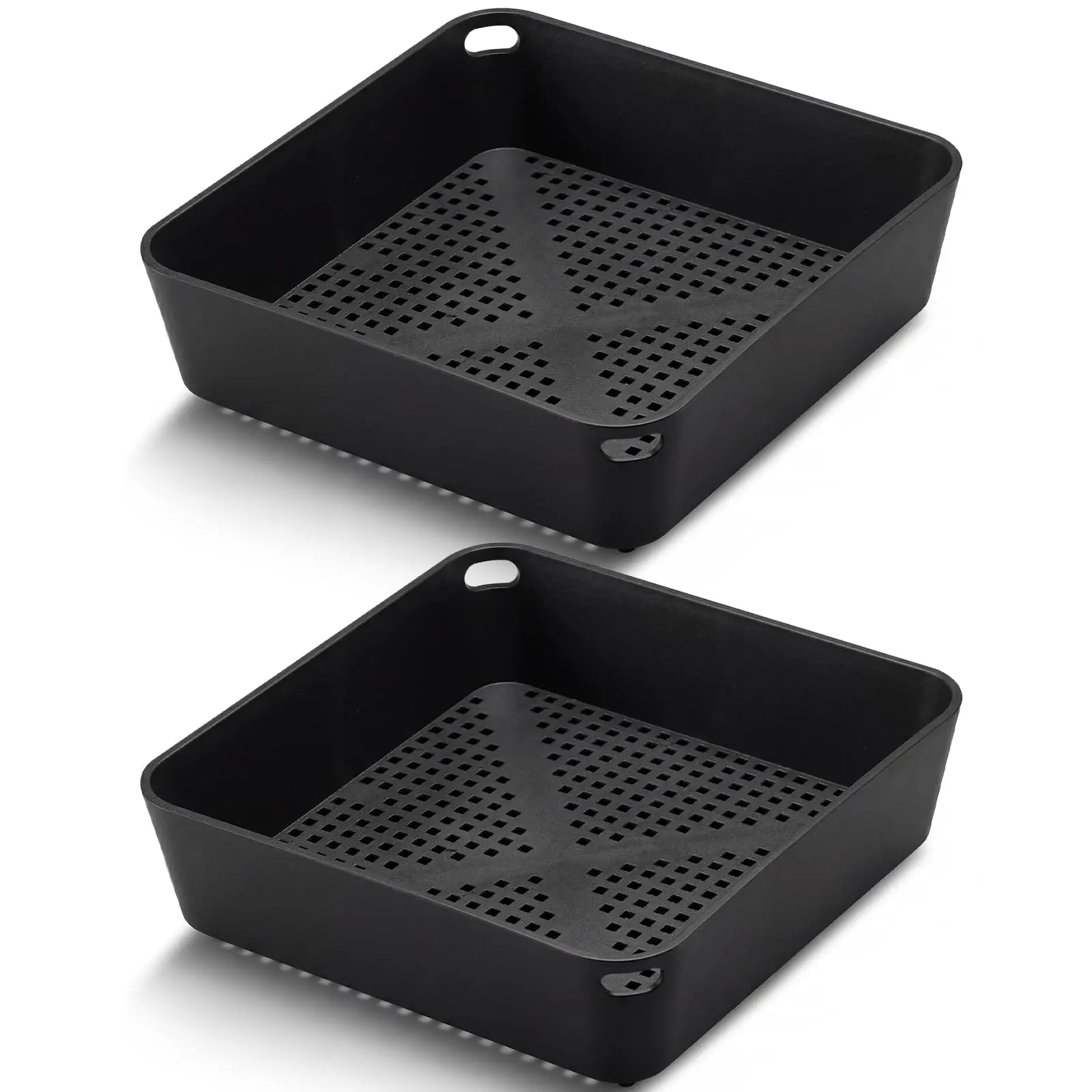 

4 Pcs 8.5x8.5x2.5 Inch Square Plastic Floor Drain Strainer For Commercial Kitchen Restaurant