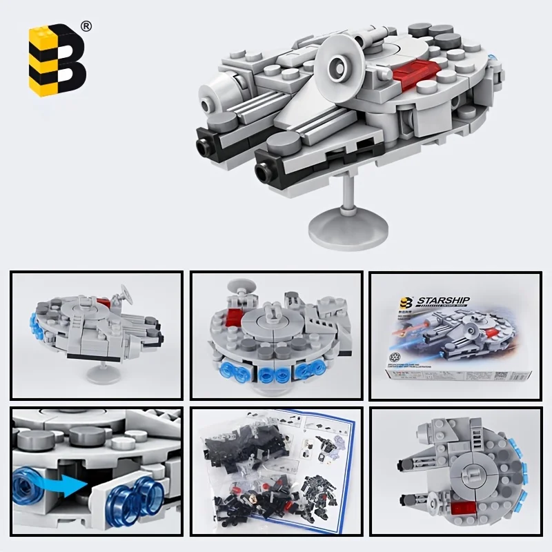 100+pcs Building Blocks Kit Millennium Falcon Fighter Toy Gift Science Fiction series Happy Gift for children adult