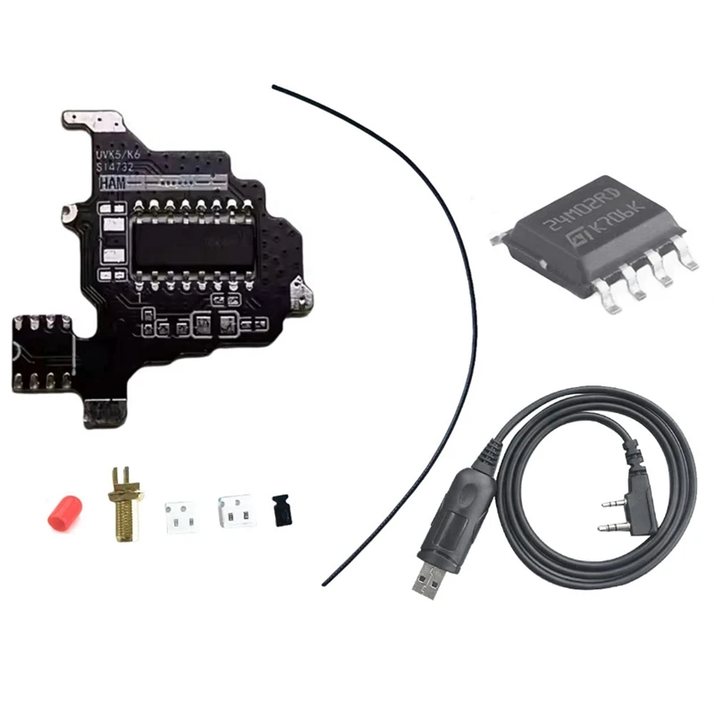 For Quansheng K5/K6 SI4732 Modification Module+2M Expansion Chip+USB Programming Cable Shortwave Dual Antenna Solution