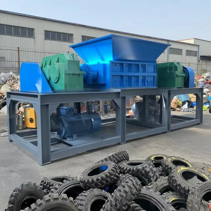 Industrial Scrap Tire Shredder Heavy Rubber Crushing Machine Multi Functional Waste Tyre Processing Equipment Recycling Plant