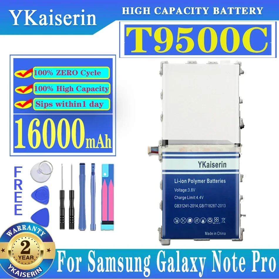 

Аккумулятор для планшета ykaisсеребрин T9500E T9500C для Samsung Galaxy Note Pro 12,2 SM-P900 P901 P905 16000 мАч аккумулятор + Бесплатные инструменты