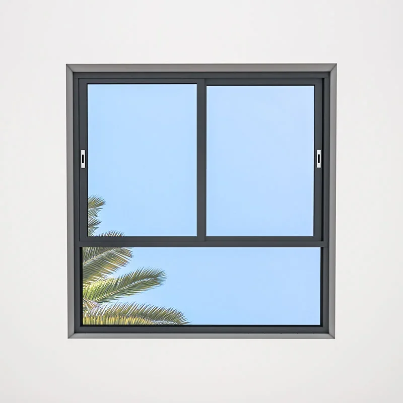 أبواب ونوافذ من سبائك الألومنيوم أمريكية حديثة مخصصة بنوافذ منزلقة ذات مسارين عازلة للصوت ونوافذ معزولة مزدوجة مزججة