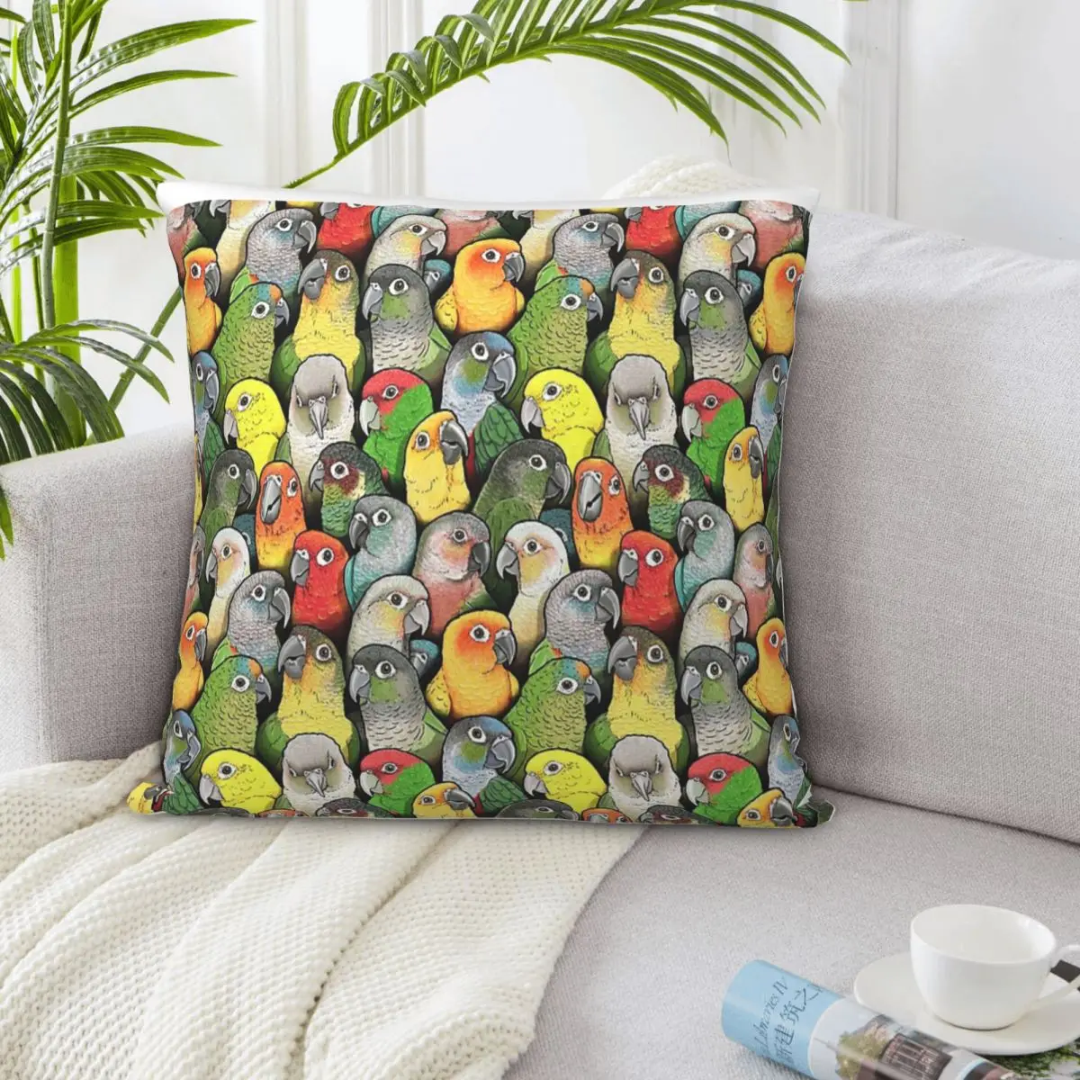 Colour Of Conures Decoration Cover For Pillow Cushion Cover 45X45 Pillow Case Pillow Cover