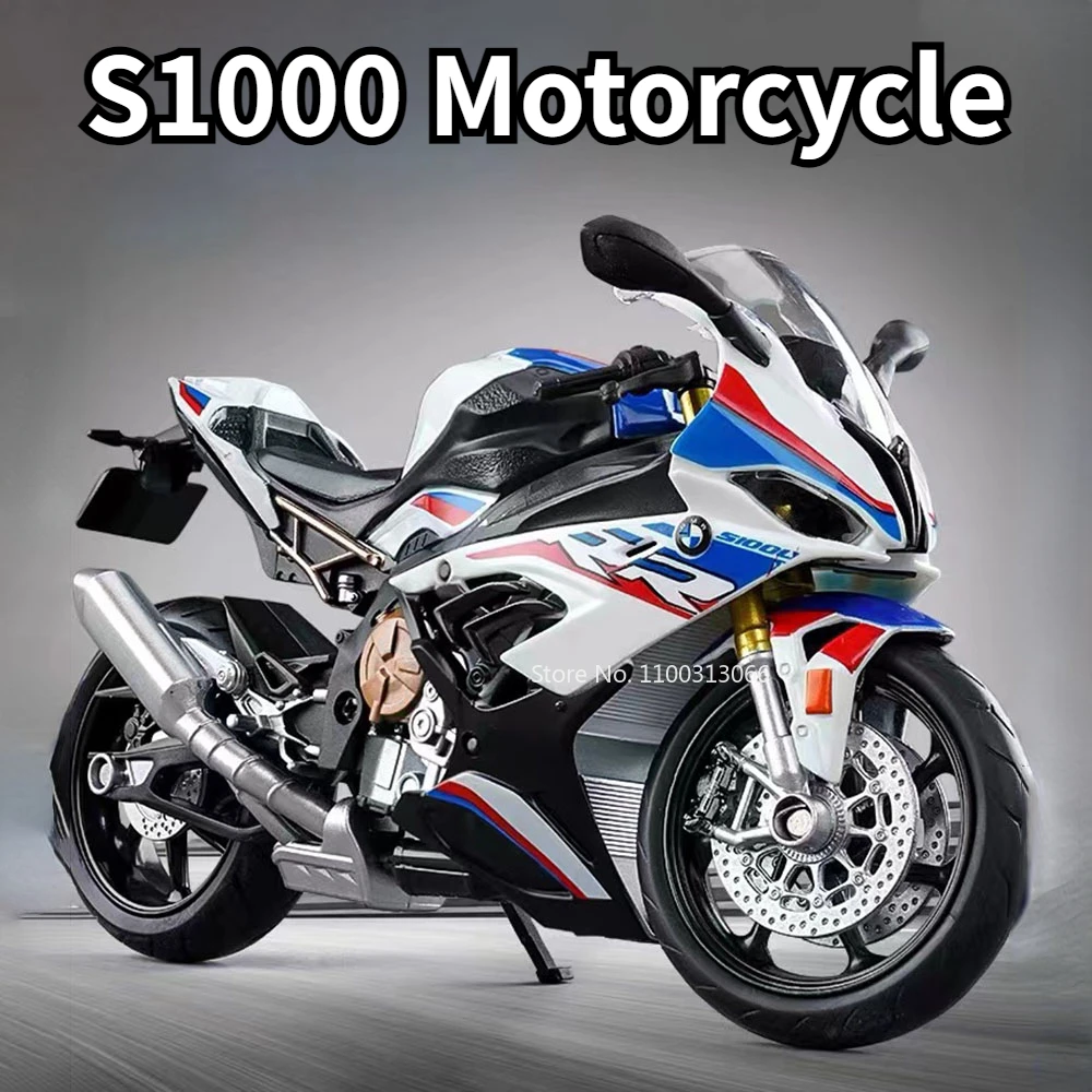 1:9 Scale S1000 Alloy Motorcycle Toy High Simulation Diecast Model Off Road Autocycle Toys Car for Children Gifts Collection