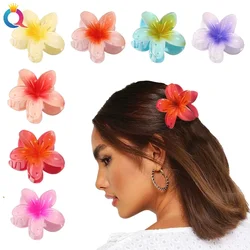 8CM Flower Shape Hair Claw Clips Women Sweet Girls Gradient Crab Hair Claws Ponytail Hairpin Barrette Headwear Accessorie