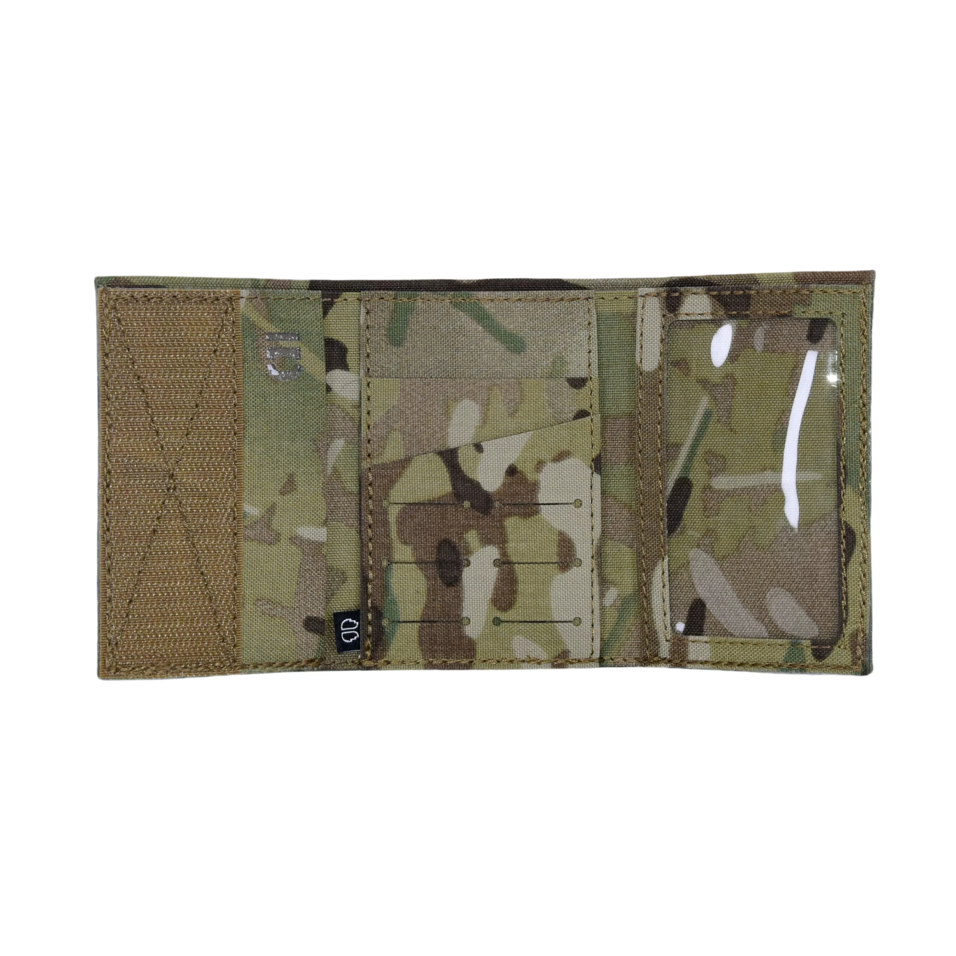 Laser Cut Tactical Card Holder Wallet Compact Low Profile ID Case with EMC Shielding Privacy Protection for Travel Daily Carry