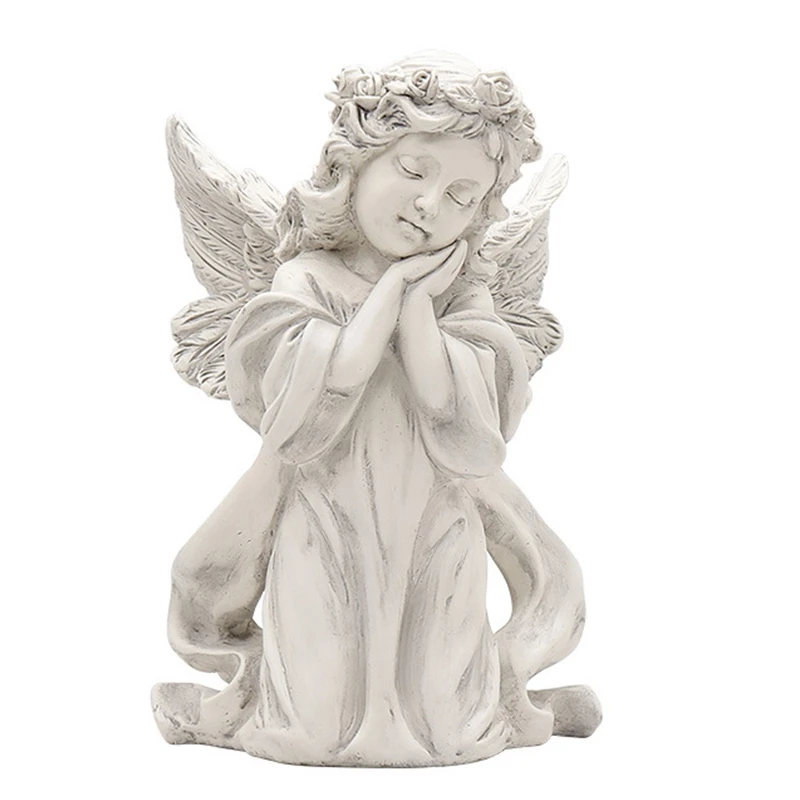 

AT35 Resin Beautiful Girl Angel Miniature Statue Ornament Cute Sculpture Modern Art Sketch Model Home Decoration Figurine