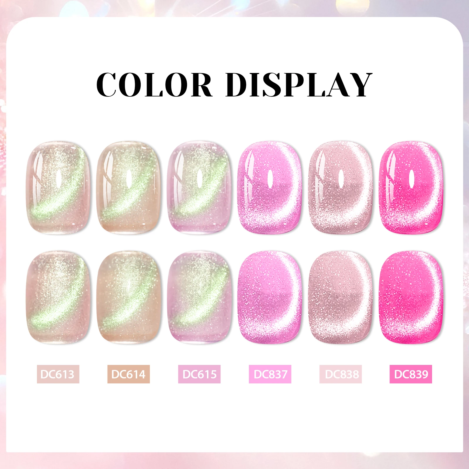 9 TEILE/SATZ Rosa Glitter Katze Magnetische Gel Nagellack Set Gelee Varnis Semi Permanent UV LED Gel Nail art Maniküre Kit mit Magnet