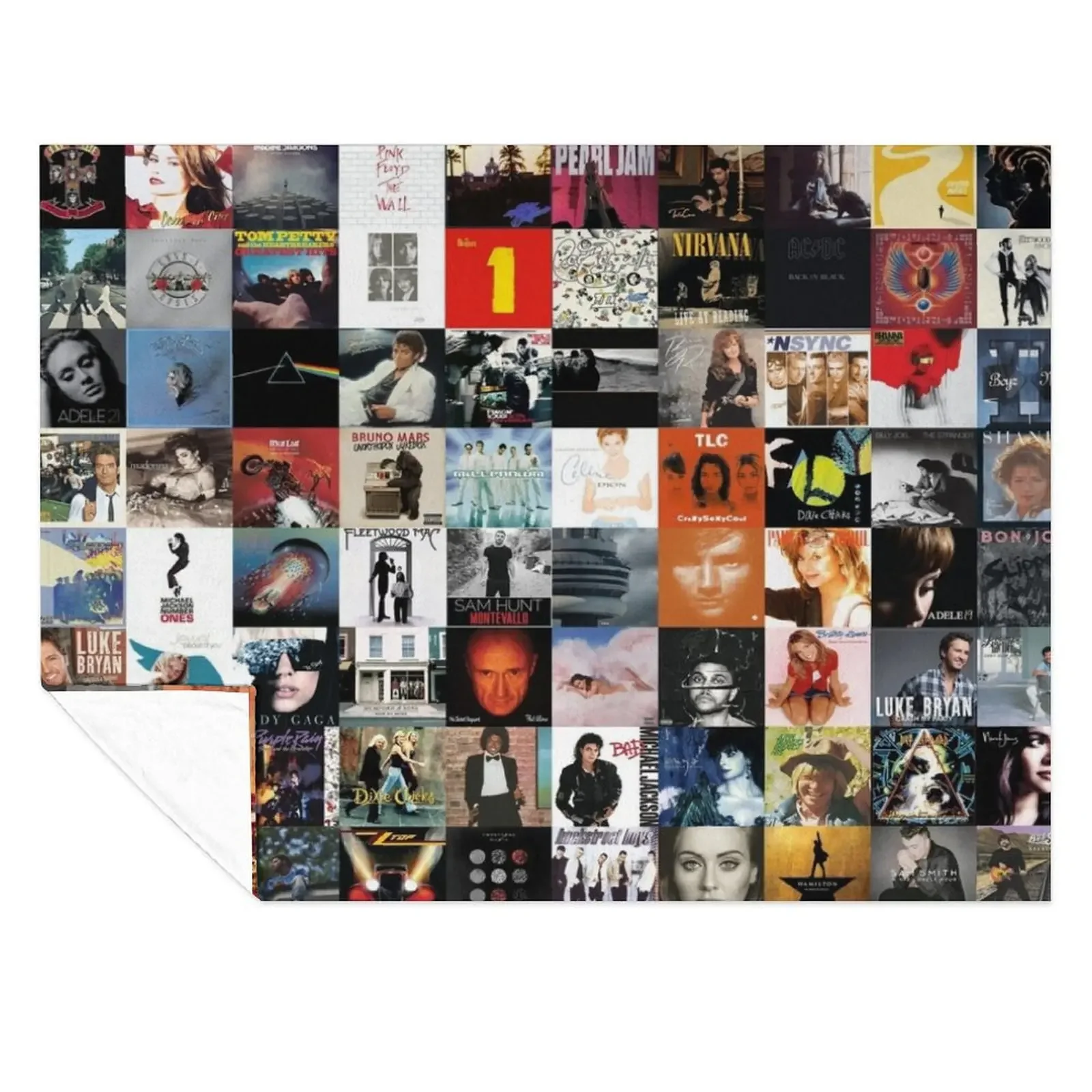 

Pop Album Cover Collage Throw Blanket Designers Plaid on the sofa christmas decoration Shaggy Blankets