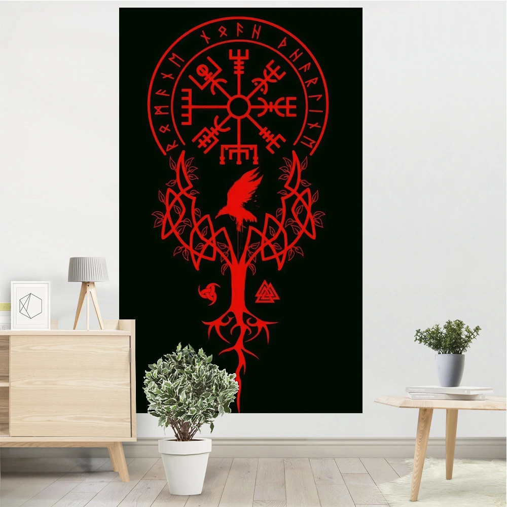 

The Vikings Ancient Scandinavian Norse Runes Tapestry Funny Bar Pub Club Man Cave Home Bedroom Wall Decor Bedroom Wall Tapestry