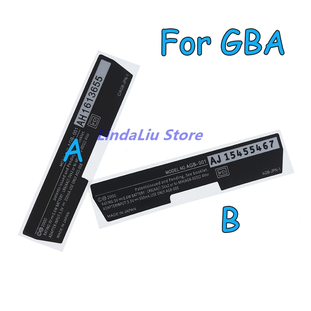 

200PCS For GBA Game Console Back Tag For Game boy Advance GBA Label Sticker Replacement