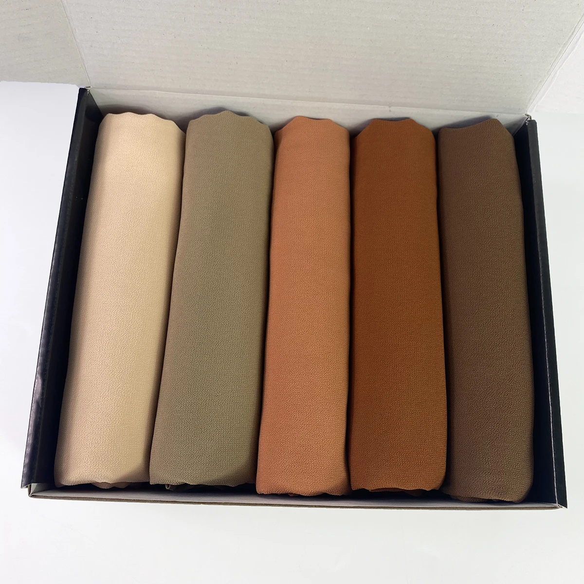 Luxus Custom Hijab Box Für Frauen Blase Chiffon Hijab Schal Muslimischen Schal Plain Weiche Turban Kopf Wraps Stirnband Foulard – Detail 3