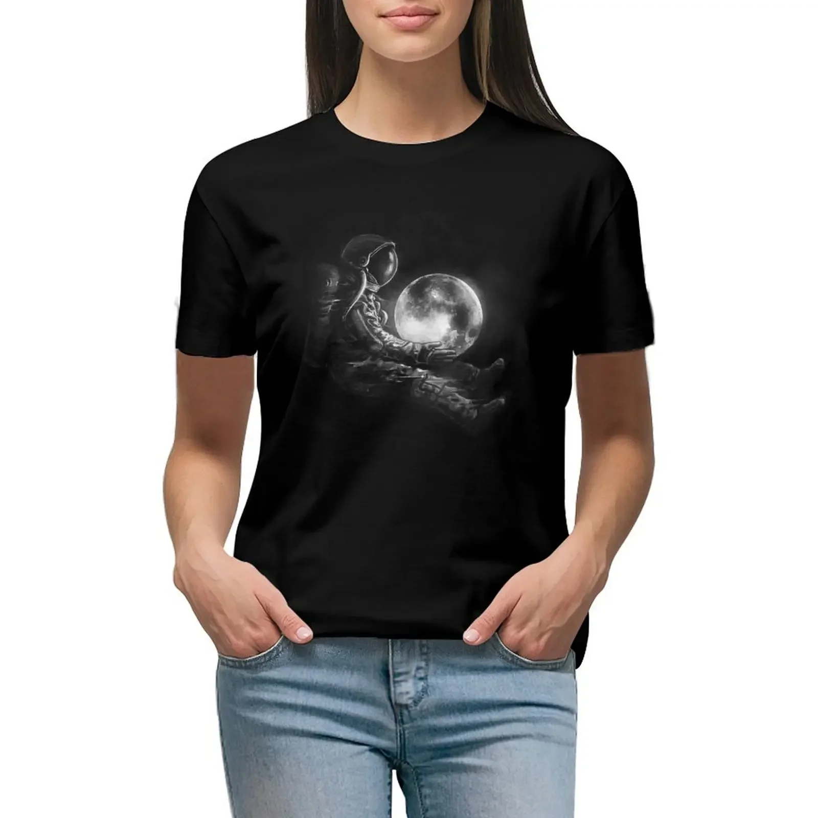 

Moon Play T-Shirt animal print shirt for girls Female clothing sports fans western t-shirt dress for Women